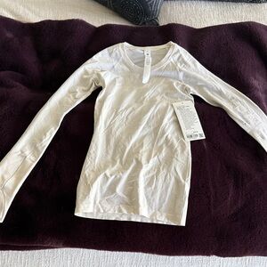 Lululemon Athletica White Long Sleeve Top